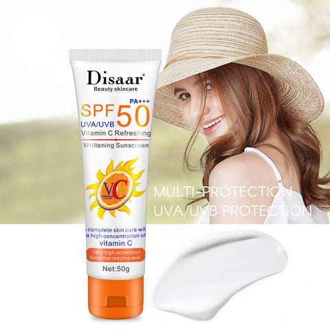 VC Whole Body Sunscreen Sweatproof Waterproof UV Isolation Facial Concealer Oil- Control Brighten Skin Sun Cream