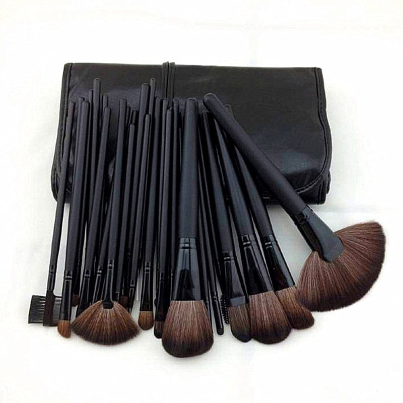 Christmas Gift Bag Of  24 pcs Makeup Brush Sets Professional Cosmetics Brushes Eyebrow Powder Foundation Shadows Pinceaux Make Up Tools