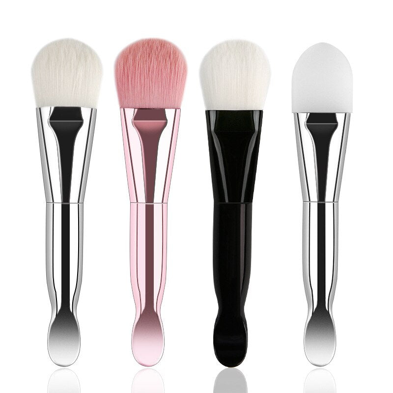 Double Ended Facial Mask Soft Brush Portable Face Skin Care Beauty Cosmetics Tool  Fan-Shaped Professional Makeup Brush