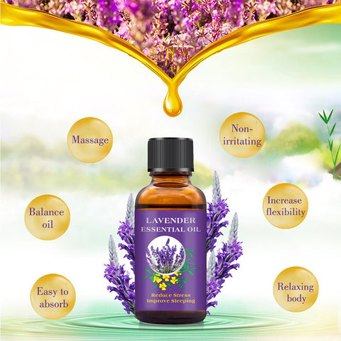 New Product Lavender Body Essential Oil Body Skin Care Reduce Stress Improve Sleeping Body Massage SPA Essential Oil 30ml