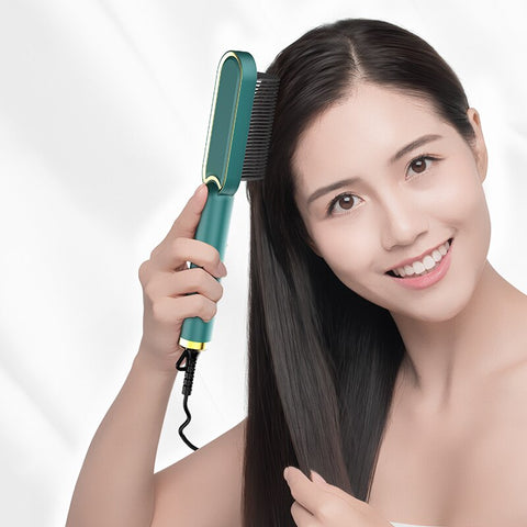 AmazeFan Hair Straightener Ion Curling Hair Styler 30sec Fast Hot Heating Men Beard Straightener 2 IN 1 Hair Waver Styling Tools