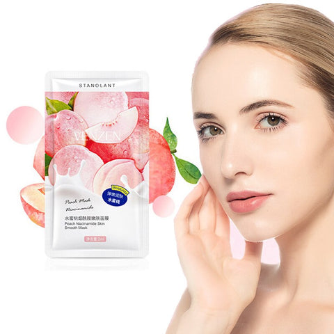Peach Niacinamide Sleeping Mask Shrink Pore Brush Mask Moisturizing Disposable Mask Skin Care Improve Roughness & Brighten Skin