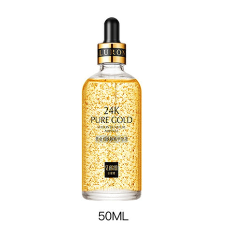 Christmas gift 24K Gold Face Serum Hyaluronic Acid Facial Whitening Anti-Wrinkle Liquid Essence Acne Scar Removal Shrink Pores Face SKin Care