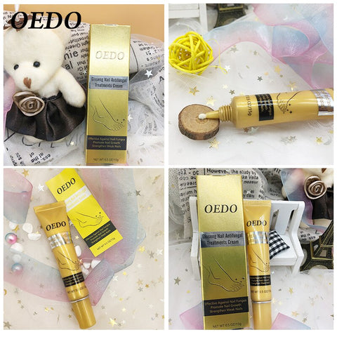 OEDO Ginseng Fungal Nail Treatment Cream Hand and Foot Whitening Toe Nail Fungus Removal Infection Feet Care Polish Nail Gel