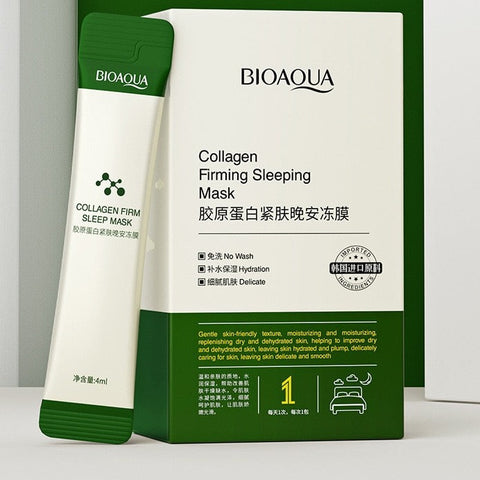 20Pcs Collagen Firming Good Night Froze Film Anti-Aging Moisturizing Oil-Control Sleeping Mask Depth Replenishment Skin Care