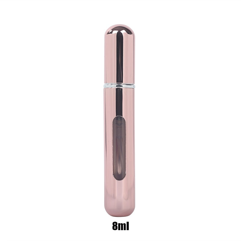 Beyprern 8ml 5ml Portable Mini Refillable Perfume Bottle With Spray Scent Pump Empty Cosmetic Containers Atomizer Bottle For Travel Tool