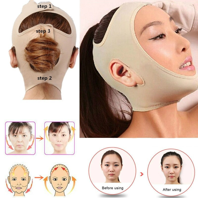 Beyprern Double Chin Face Mask Facial Thin Face Mask Slimming Bandage Skin Care Belt Shape Lift Reduce Face Thining Slimmer for Men Women