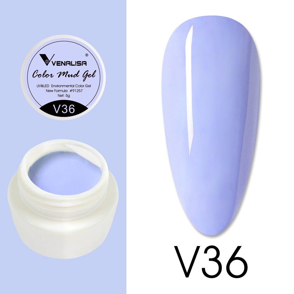 VENALISA 2021 New 30 Colors Mud Gel Pure Color Paint Gel DIY Nail Art Design Quality Nail Gel Polish Manicure Varnishes UV Gel