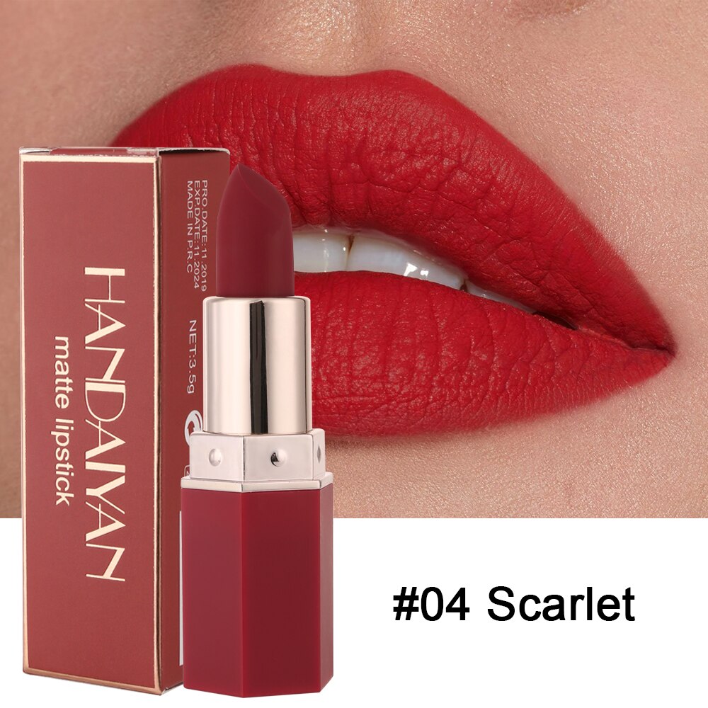 Graduation gifts 6 Color Matte Lipstick Waterproof Long Lasting Non-stick Cup Lip Stick Sexy Red Pink Velvet Nude Lipsticks Makeup Women Cosmetic