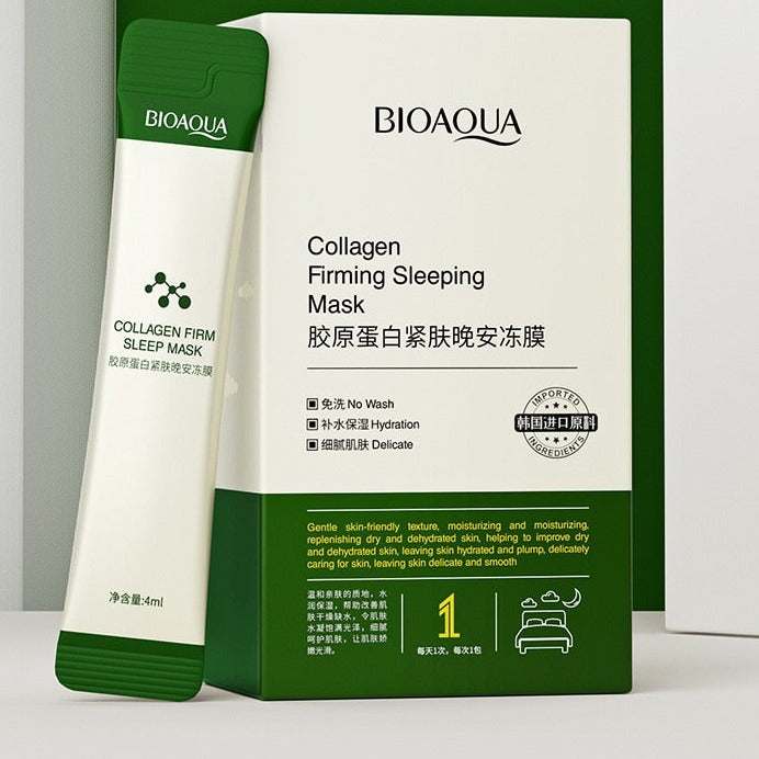 20Pcs Collagen Firming Good Night Froze Film Anti-Aging Moisturizing Oil-Control Sleeping Mask Depth Replenishment Skin Care
