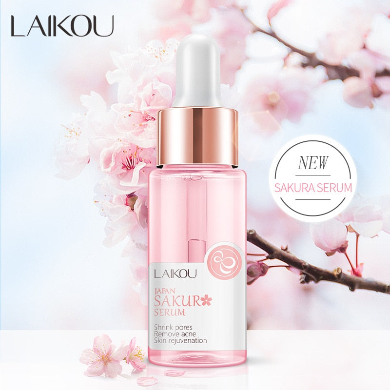 LAIKOU Serum Japan Sakura Essence Anti-Aging Hyaluronic Acid Pure 24K Gold Whitening Vitamin C Face Serum Face Skin Care Korea