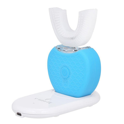 U Shape Electric Toothbrush 360 Degrees Intelligent Automatic Electric Toothbrush 3 Modes USB Tooth Whitening Blue Light