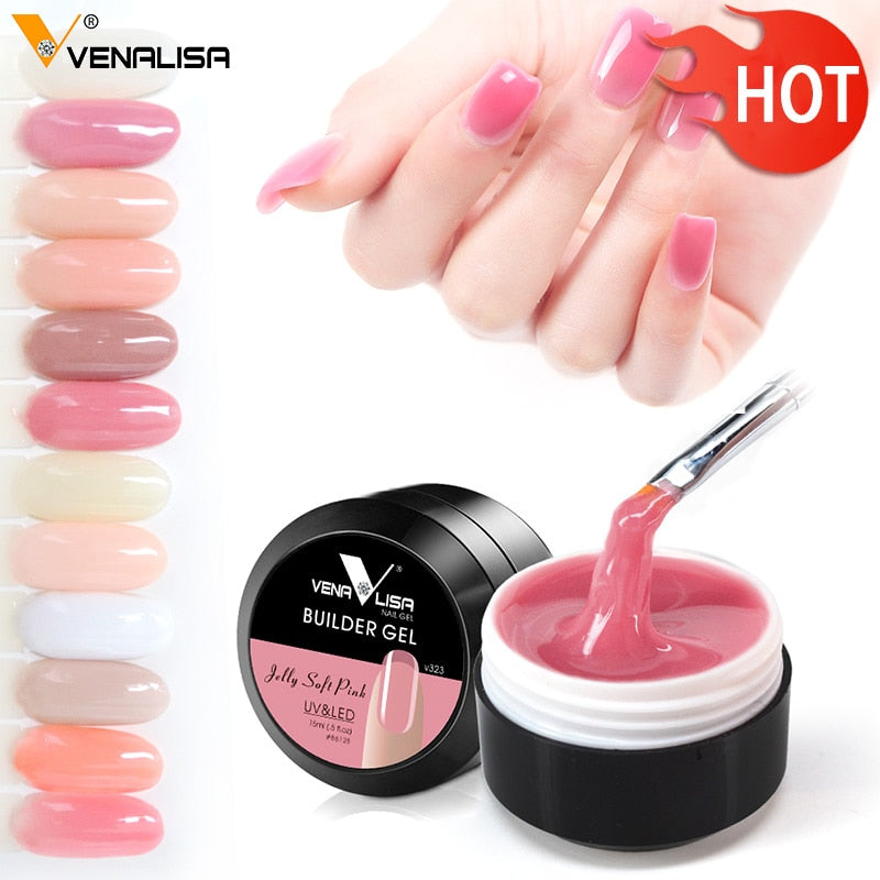 2021 New Products Wholesale Nail Gel CANNI Nail Extension Gels Thick Builder Gel Natural Camouflage UV Gel 15ml manicure led