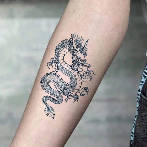Chinese Dragon Fake tattoo Water Transfer Waterproof Temporary Sticker Women Men sexy Beauty Body Art Cool Stuff Arm Art