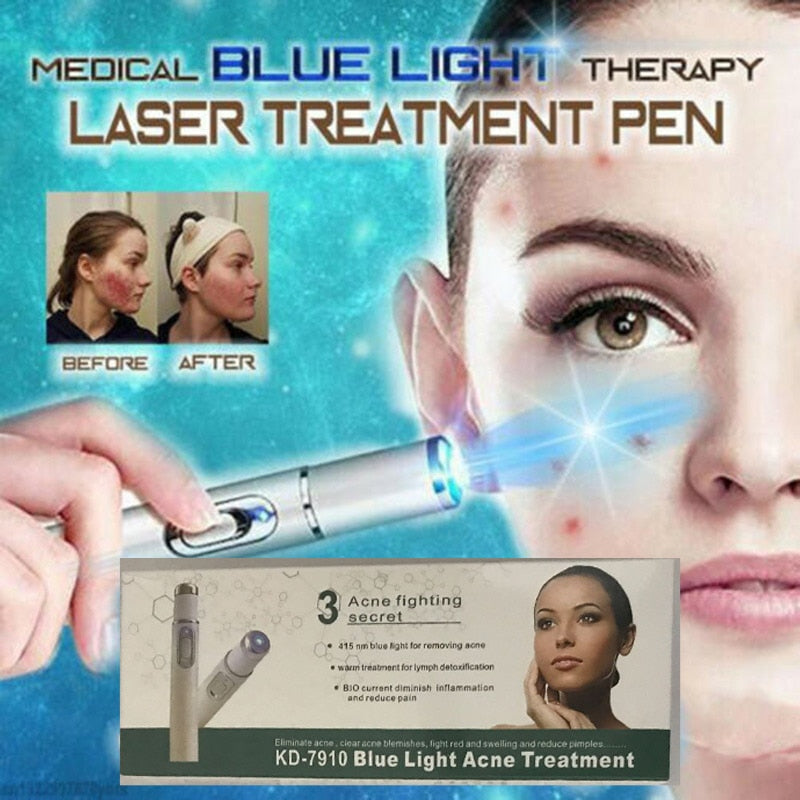 Christmas gift 1Pcs Portable Blue Light Therapy Acne Laser Pen Skin Spots Removal Pen Anti Varicose Spider Vein Eraser Treatments