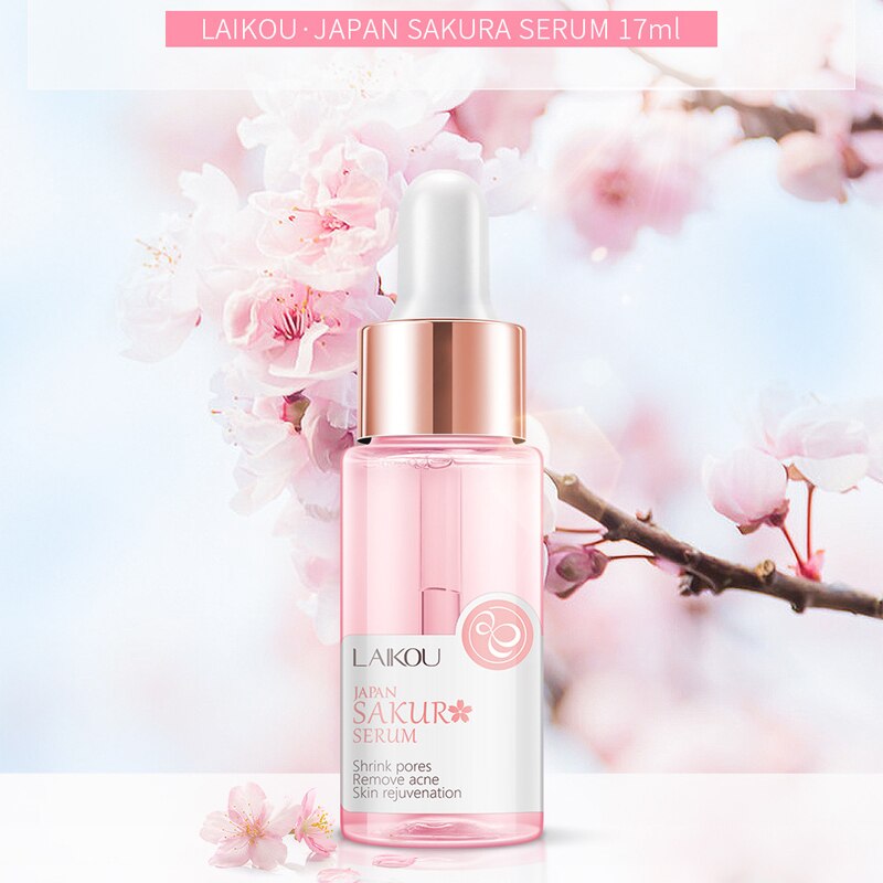 LAIKOU Serum Japan Sakura Essence Anti Aging Hyaluronic Acid Pure 24K Gold Whitening Vitamin C Face Serum Face Skin Care Korea