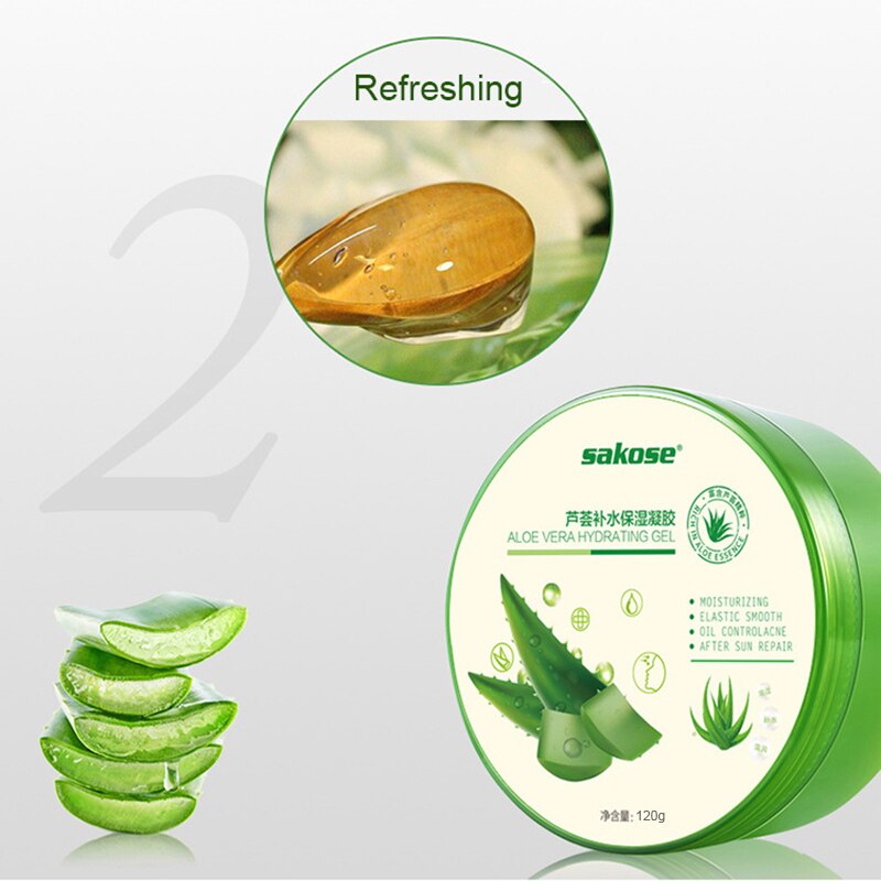 Beyprern 120G Aloe Soothing Face/Hand/Body Gel Aloe Vera Gel Skin Care Remove Acne Moisturizing Day Cream After Sun Lotions Aloe Gel