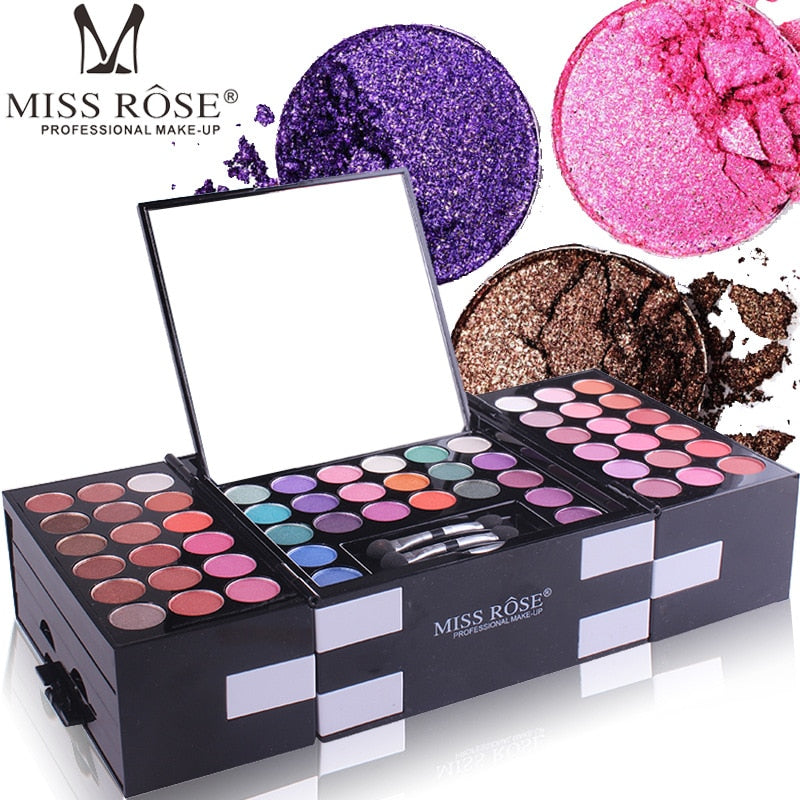 Miss Rose Professional 180 Color Eyeshadow Blush Cosmetic Foundation Face Powder Makeup Sets  Eye Shadows Palette