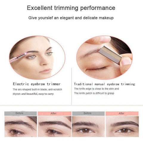 New Electric Eyebrow Trimmer Painless Eye Epilator Mini Eye Brow Shaper Razor Portable Razor Facial Hair Remover For Women