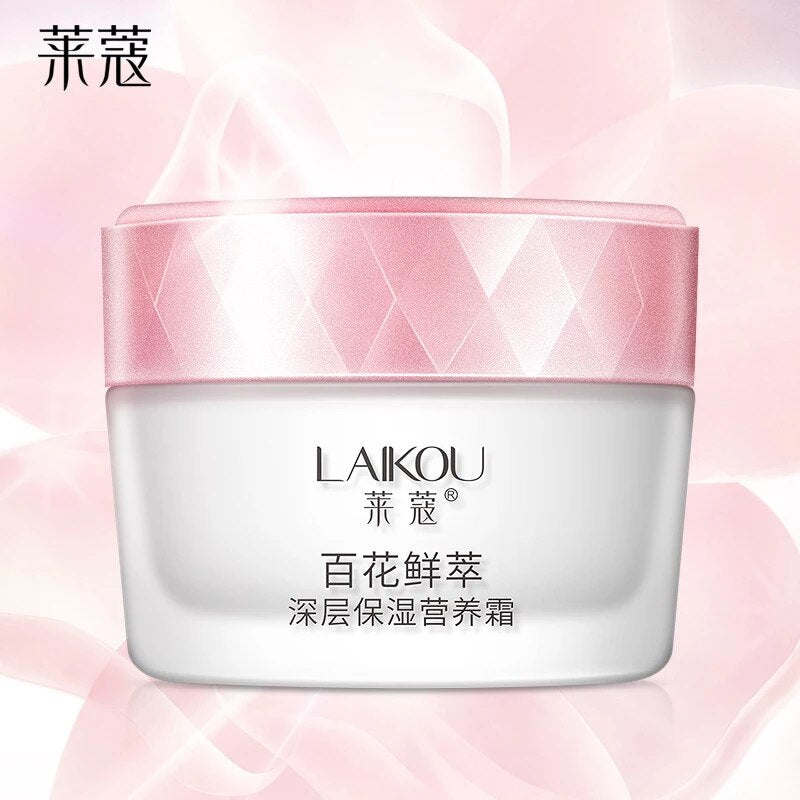 LAIKOU Lily Skin Care Face Creams Tender Anti-Aging Whitening Wrinkle Removal Hyaluronic Acid Deep Moisturizing Nourishing Cream