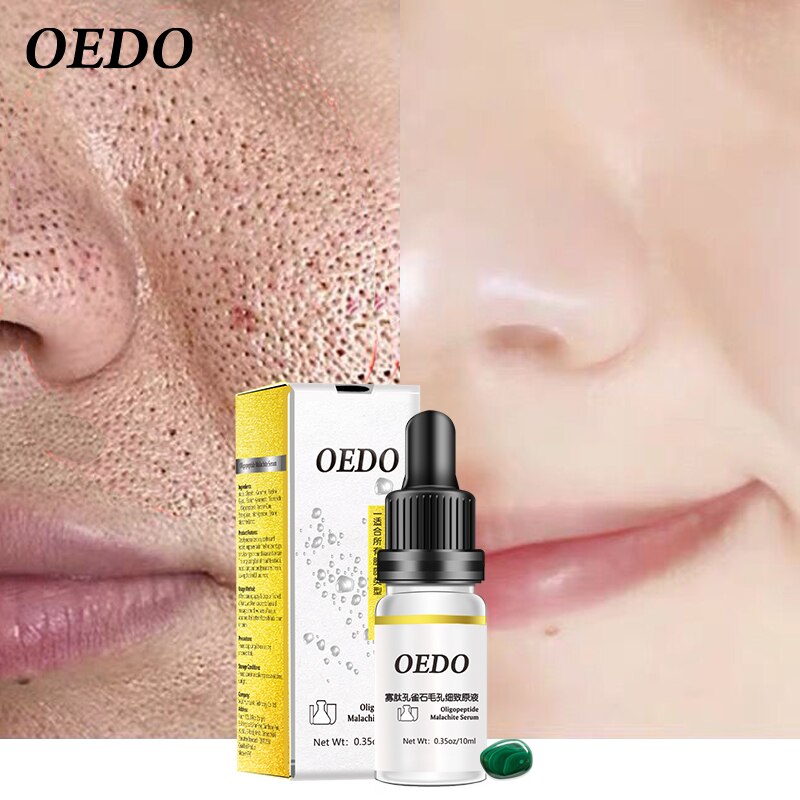 OEDO Shrink Pores Oligopeptide Malachite Liquid Face Serum Whitening Plant Skin Care Anti Aging Anti Wrinkle Cream 10ml