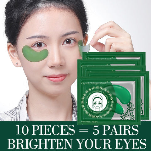 Seaweed Firming Eye Mask Eye Patches for the Eyes Crystal Green Masks Anti Aging Dark Circle Puffiness Collagen Eyelid Patch New