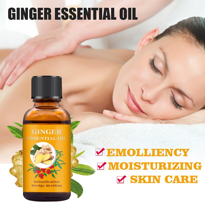 Natural Ginger Essential Oil Body  moisturizes Firms Skin Massage Oil Nourishes Soothes Relaxes Body  Massage SPA Essential Oil