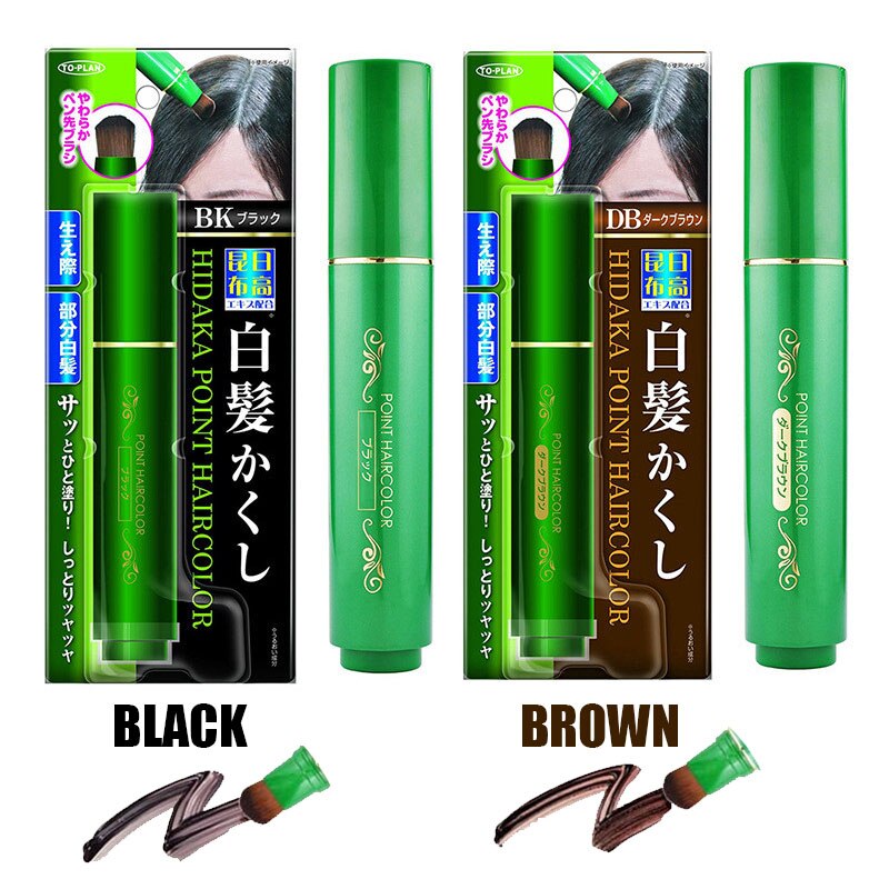 Beyprern 100% Natural Herb White Hair Cover Pen Long-Lasting Black Brown Temporary Hair Dye Cream Mild Fast One-Off Hair Color Pen Newest