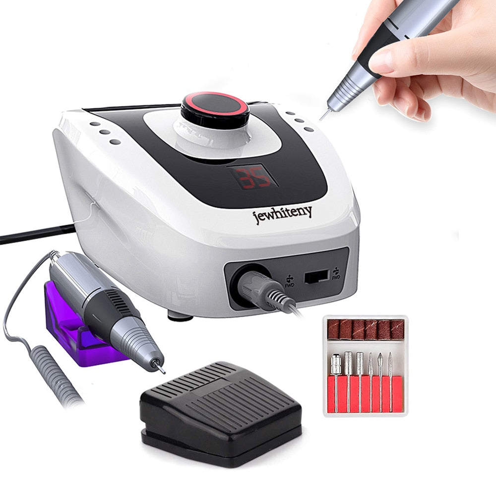 Beyprern 140W 3-IN-1 Nail Drill Manicure Machine & Nail Dust Vacuum Cleaner & UV Lamp Extractor Fan For Manicure Nail Tool Dust Collector
