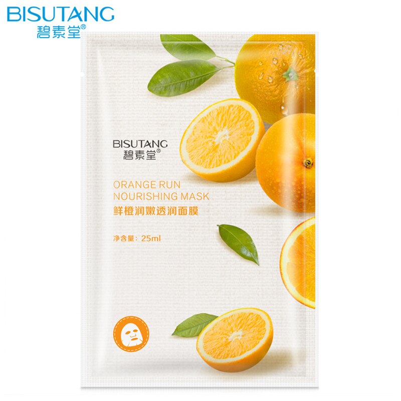 1Pcs Natural Fruit Plant Moisturizing Hydrating Oil Control Brightening Sheet Face Mask Shrink Pores Skin Care Beauty Cosmetics