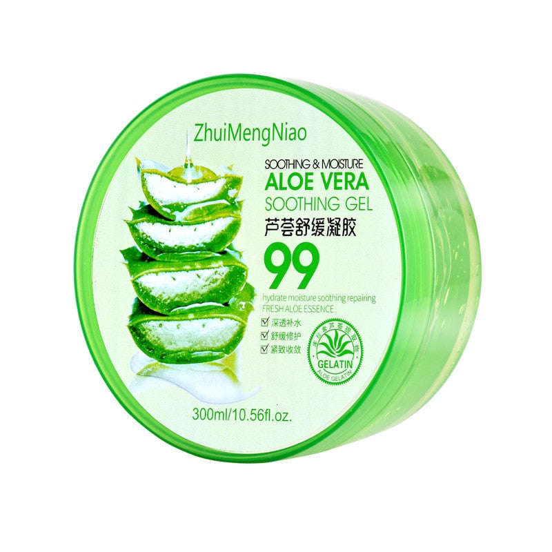 99% Aloe Vera Gel Soothing Acne Treatment Repair Red Skin Nourishing Moisture Hand Body Face Post Sunburn Care Cream 300g