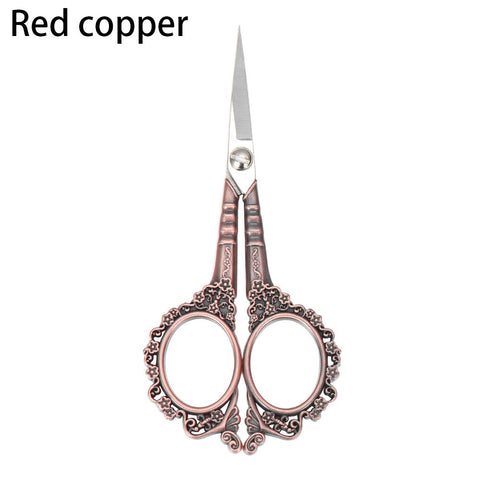 Durable Stainless Steel Vintage Classic Embroidery Scissors Nail Art Retro Flower Pedicure Tools Scissors Cutters Styling Tools