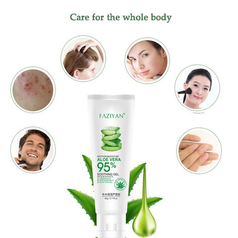 Aloe Vera Gel Pure 100% Natural Face Cream Moisturizer Soothing Gel Acne Treatment Scar Remove Sunburn Repair Face Care