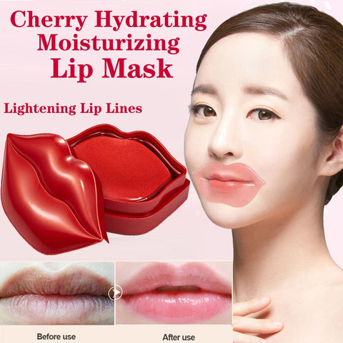 20pcs Cherry Moisturizing Lip Mask Repairing Nourishing Anti Dry Crack Fine Anti-chapped Depth Replenishment Lip Care Skin Care