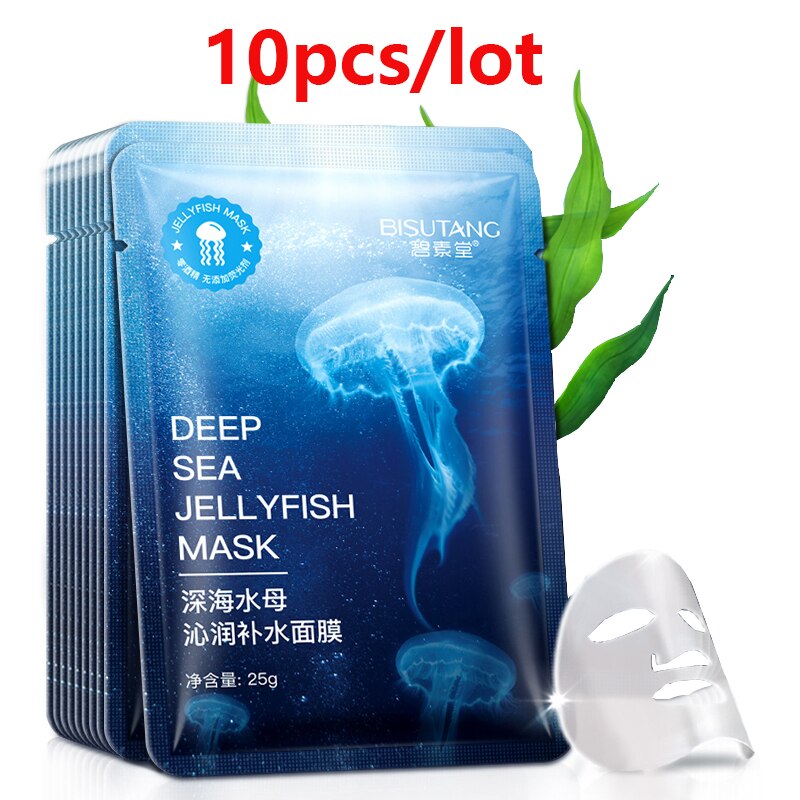 Beyprern 10Pcs/Lot Deepsea Jellyfish Mask Moisturizing Water Nourishment To Keep Smooth Skincare Anti-Aging Oil-Control Acne Treatment