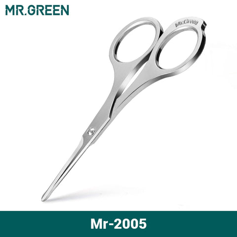 MR.GREEN Nose Hair Scissor Makeup Scissors Surgical Grade Stainless Steel Face fine Hair Removal Tools  With Rounded tips