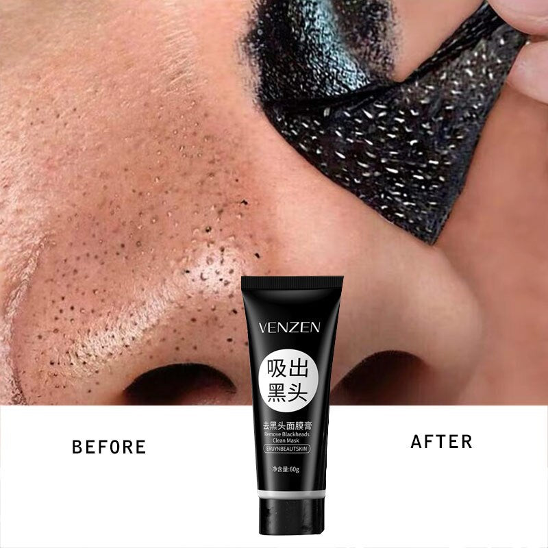 Blackhead Remover Black Mask Face Care Mud Acne Treatment Peel Off Nose Mask Pore Strip Oil Control Skin Care Peel Mask Dropship