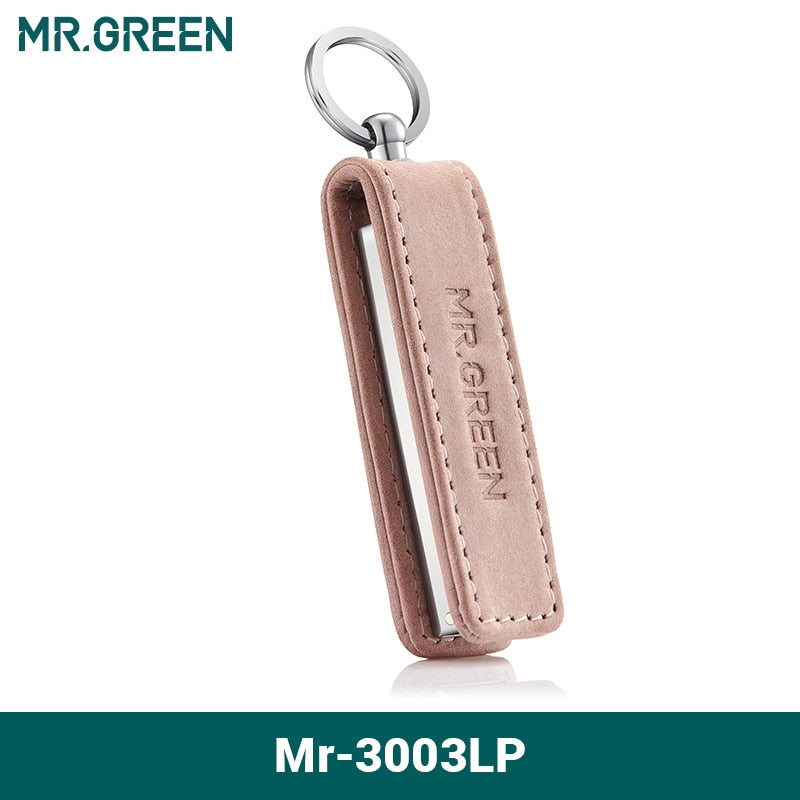 MR.GREEN Nail Clippers With Cow Leather Portable Ultra-Thin Nail Cutter Colorful Fingernail Scissors Manicure Tools Key Chain