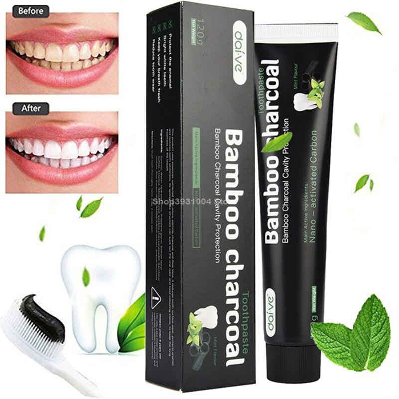 Teeth Whitening Set Bamboo Charcoal Toothpaste Strong Formula Whitening Tooth Powder Toothbrush Oral Hygiene Cleaning Dentifrice
