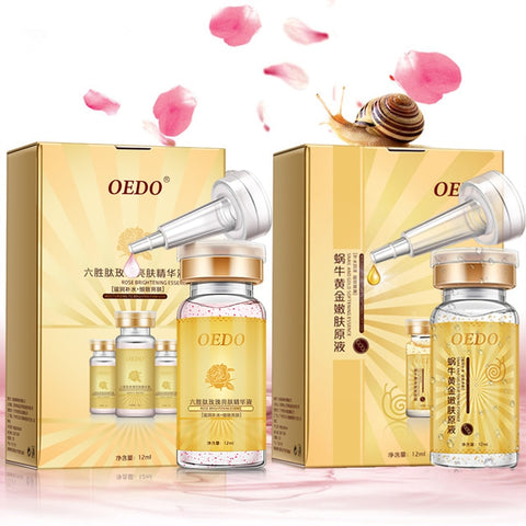 Hexapeptide and Rose Serum+Gold Snail Essence Moisturizing Whitening Anti Aging Face Care Oil Control Lifting Firming Skin Care