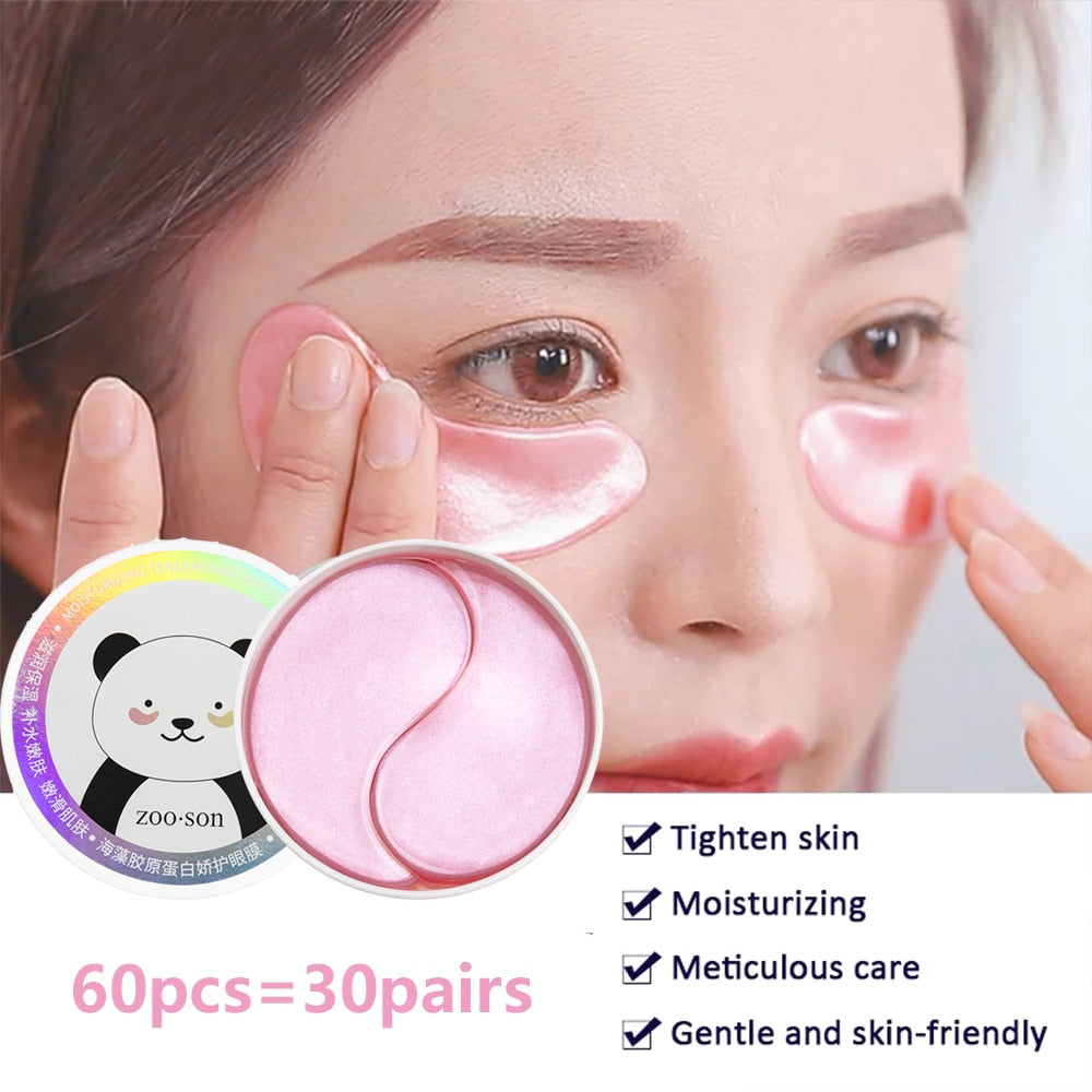Hydrogel eye patches with hyaluronic acid and red водорослями red algae moisturizing Eye mask (60 pieces) Anti Wrinkle Eye Bags