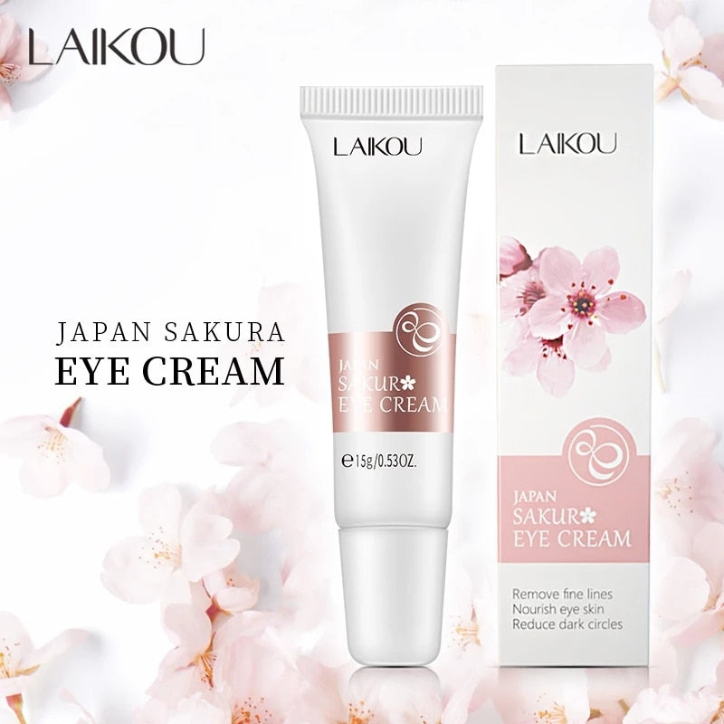 LAIKOU Eye Cream Sakura Serum Anti-Wrinkle Anti-Age Remove Dark Circles Eye Care Against Puffiness And Bags Hydrate Eye Cream
