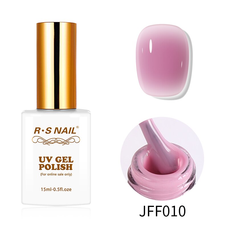 15ml Jelly Nude Color Gel Nail Gel Polish Clear Pink Semi-transparent French Gel Varnish Soak Off UV LED Nail Gel