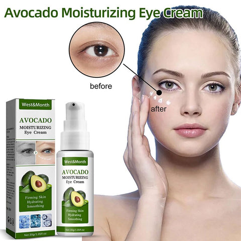 Avocado Eye Cream Elastic Moisturizing Anti-Wrinkle Diminishing Eye Lines Remove Dark Circle Against Puffiness Firming Skin Care