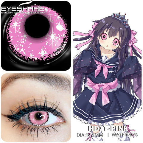 Beyprern Contact Case Color Contact Lenses For Eyes Cosplay Colored Lenses Blue Lens Case Contact Lens With Contact Box