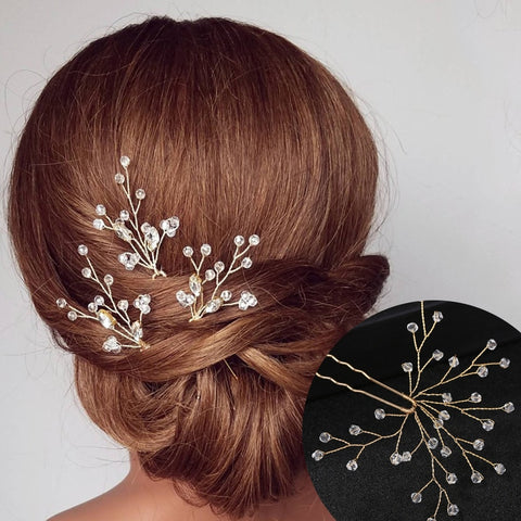 Beyprern Wedding Hair Accessories Pearl Rhinestone Hairpins Hair Bridal Bridesmaid Women Hair Jewelry Hairstyle Braiding Tools