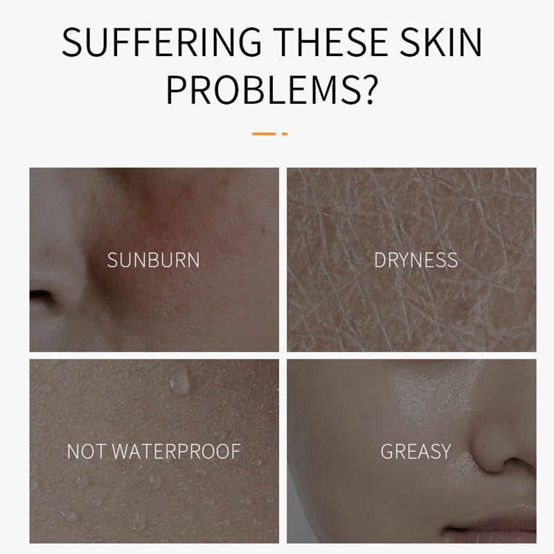 Beyprern 15Pcs UV Protection Facial Solar Blocker Moisturizing Whitening Skin Face Protector Sun Block Anti Aging SPF50 Sunscreen Cream