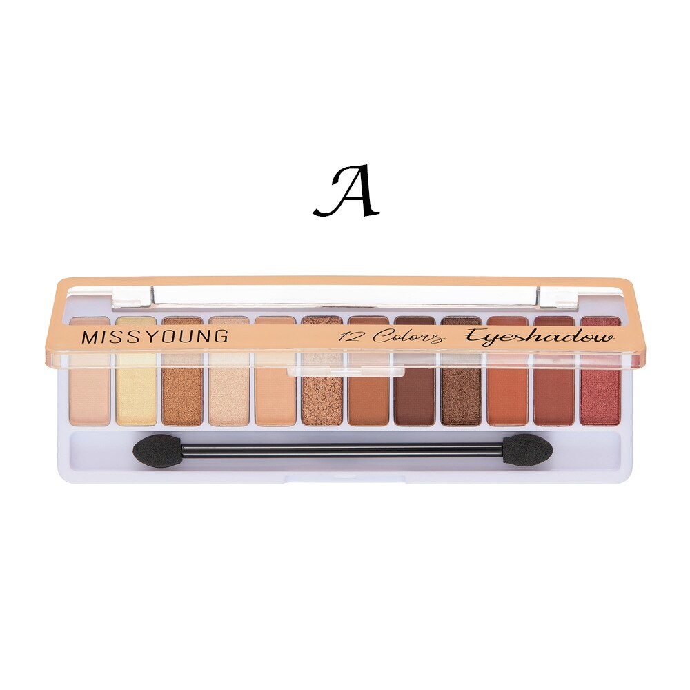 Beyprern 9-Color Eyeshadow Palette For Women's Cosmetics Pearlescent Mashed Potatoes Glitter Waterproof Long-Lasting Eyeshadow Palette