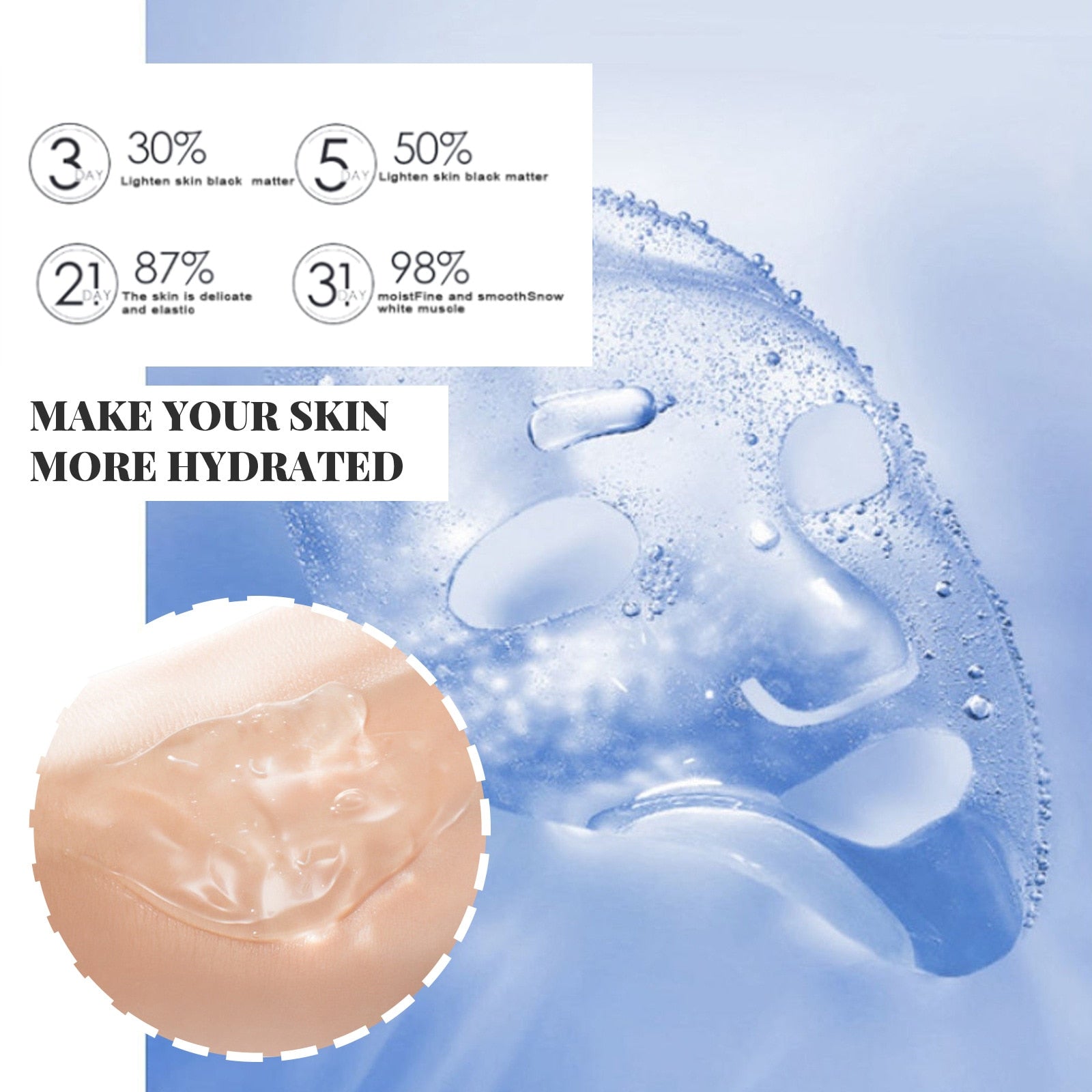 Beyprern 20Pcs Collagen Moisturizing Sleeping Mask Skin Whitening Firming Anti Aging Cosmetics Wrinkle Remove Wash-Free Sleep Facial Mask